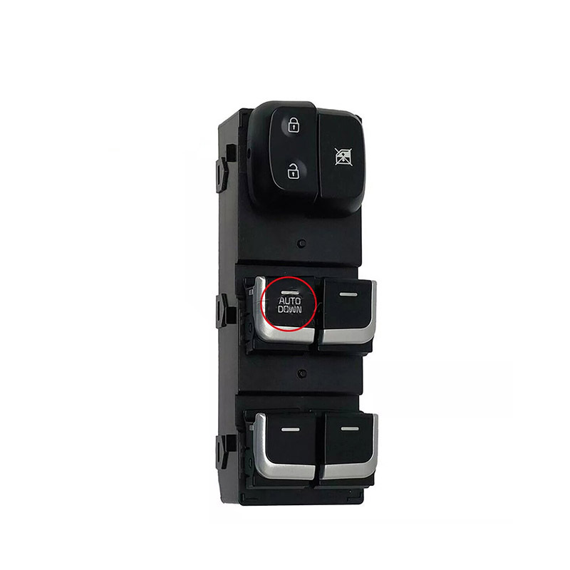 Left-Hand Drive Main Power Window Switch with Auto-Down — Kia KX3 2019-2022 (93570D8010SA1)